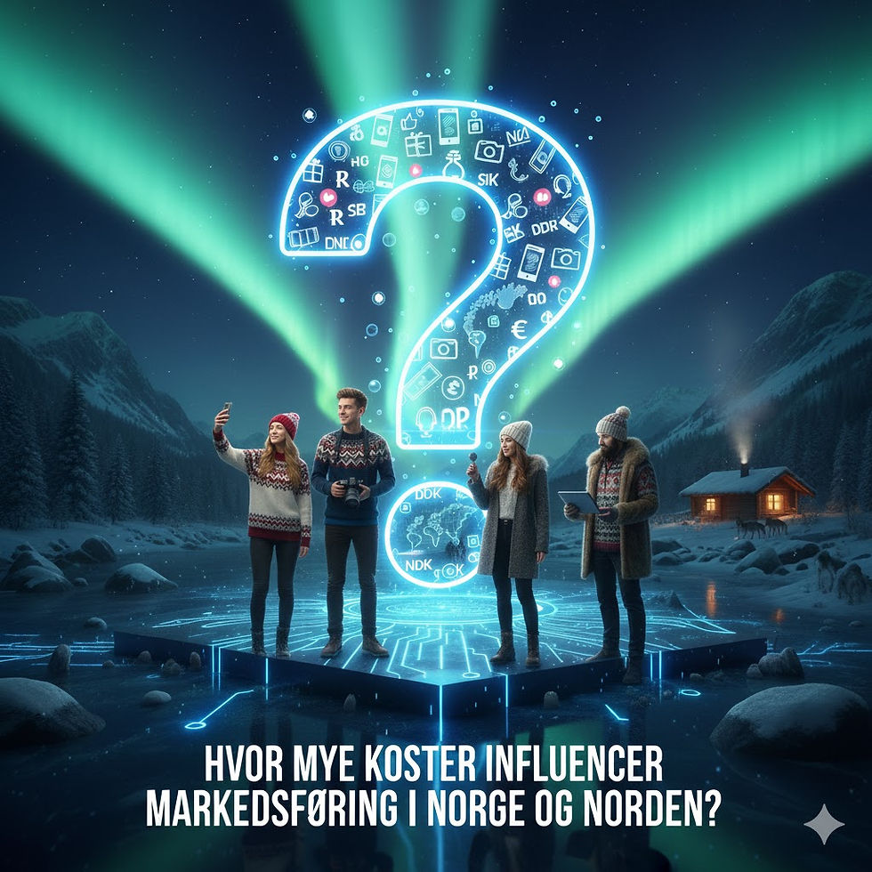 Hva koster influencermarkedsføring i Norge og Norden?