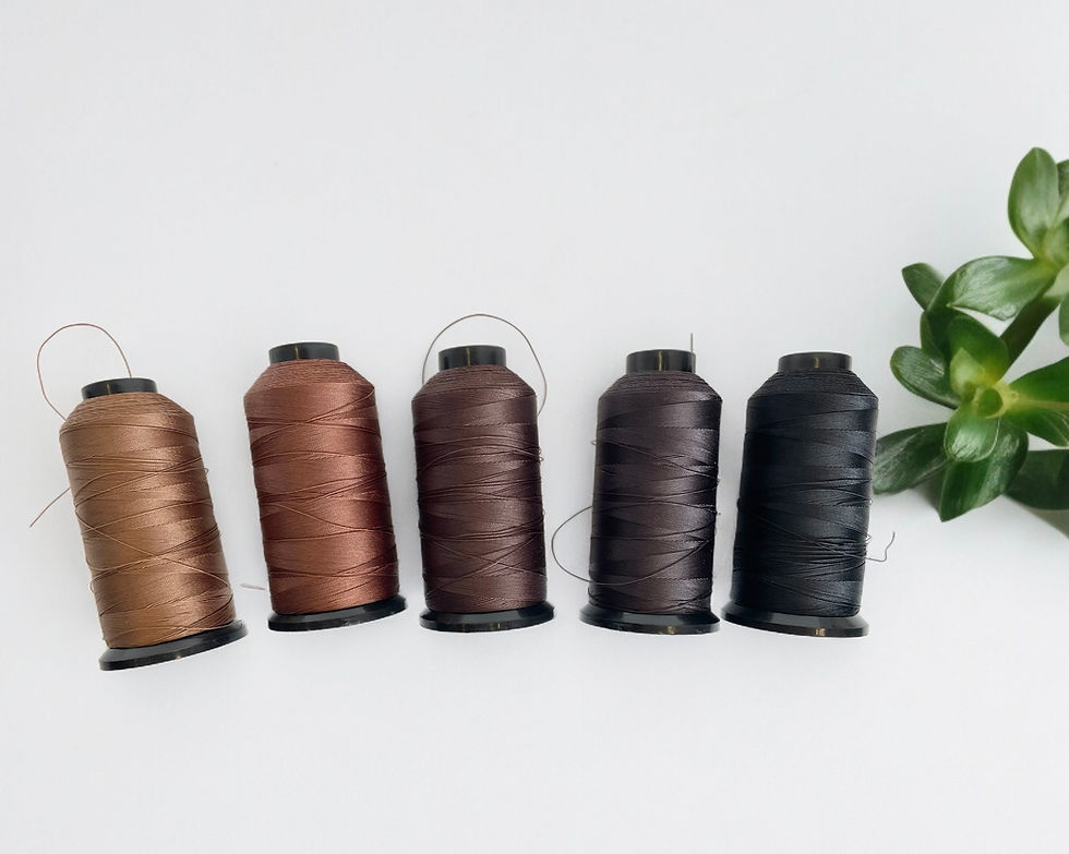 Thumbnail: Tan - Hair Extensions Bonded Nylon Weaving Thread