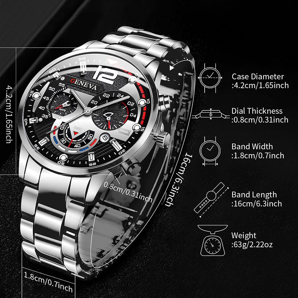 Miniatura: Relógio Masculino Elite Premium - Elegância em Aço Inoxidável