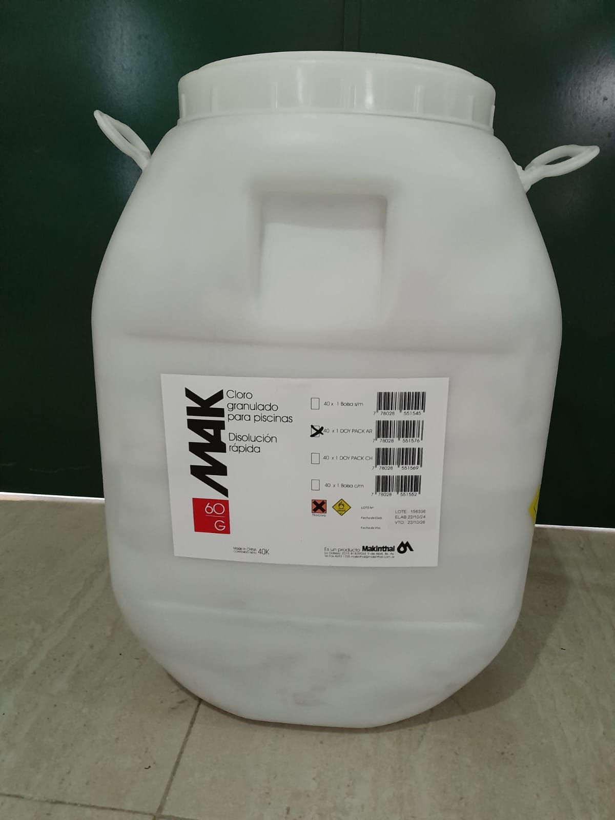 MAK 60/G Cloro cuñete