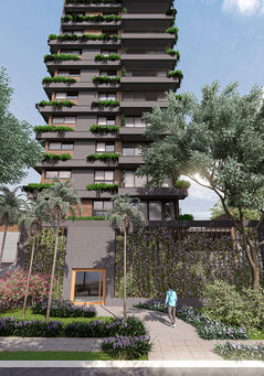 Acesso com portaria remota, reconhecimento facial, tag e senha, oferecendo segurança e redução de custo condominial. Roca 815, da AMX Property. Bairro Bela Vista, Porto Alegre, RS.