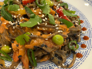 Soba Noodles with Peanut Sauce and Veggies