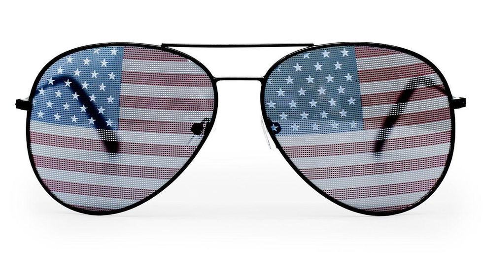 Patriot Eyes aviator sunglasses with American flag lenses
