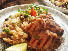 Honey and Lime Chicken, Marmite Cauliflower Rice, Mango Salad and Flatbreads