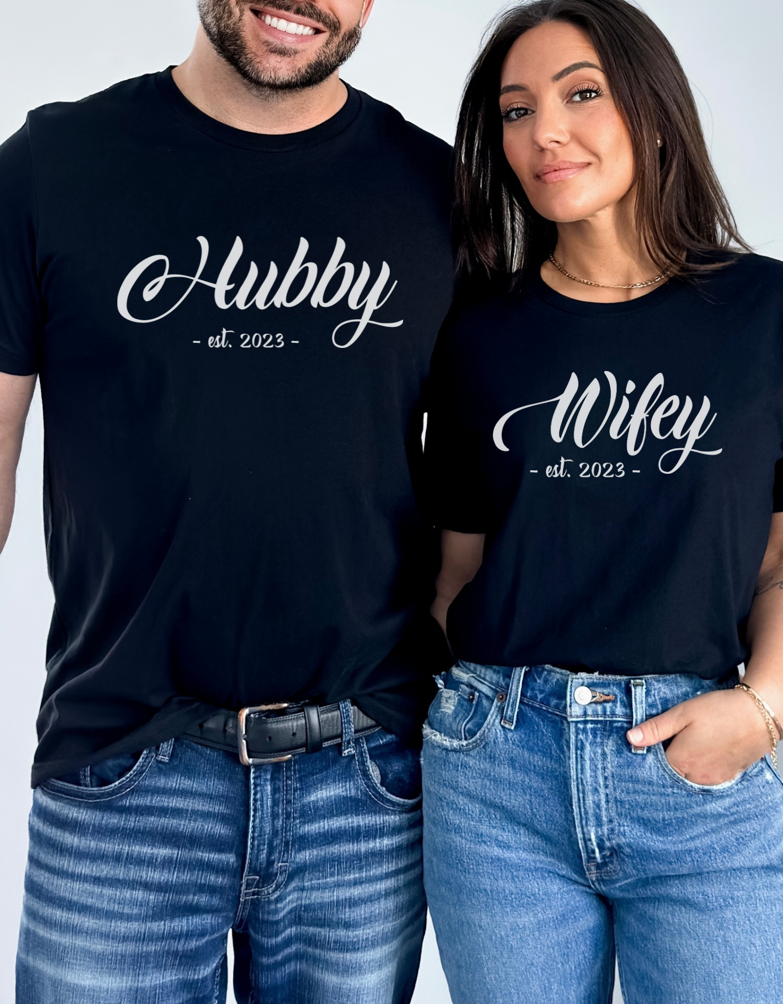 Hubby Wifey | Couples Set | Tshirt Hoodie Sweatshirt