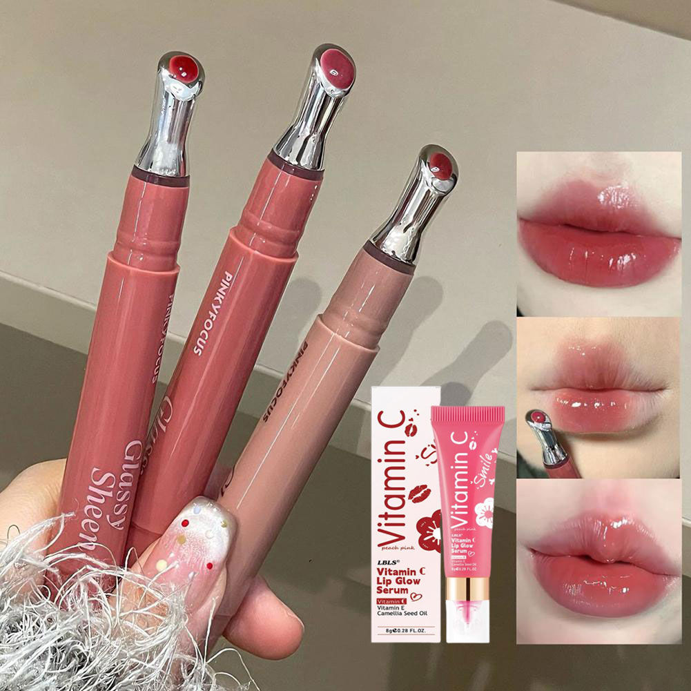 Lip Gloss Vitamin E Lip Serum, Hydrating & Plumping Tinted Lip Gloss, Moisturizi
