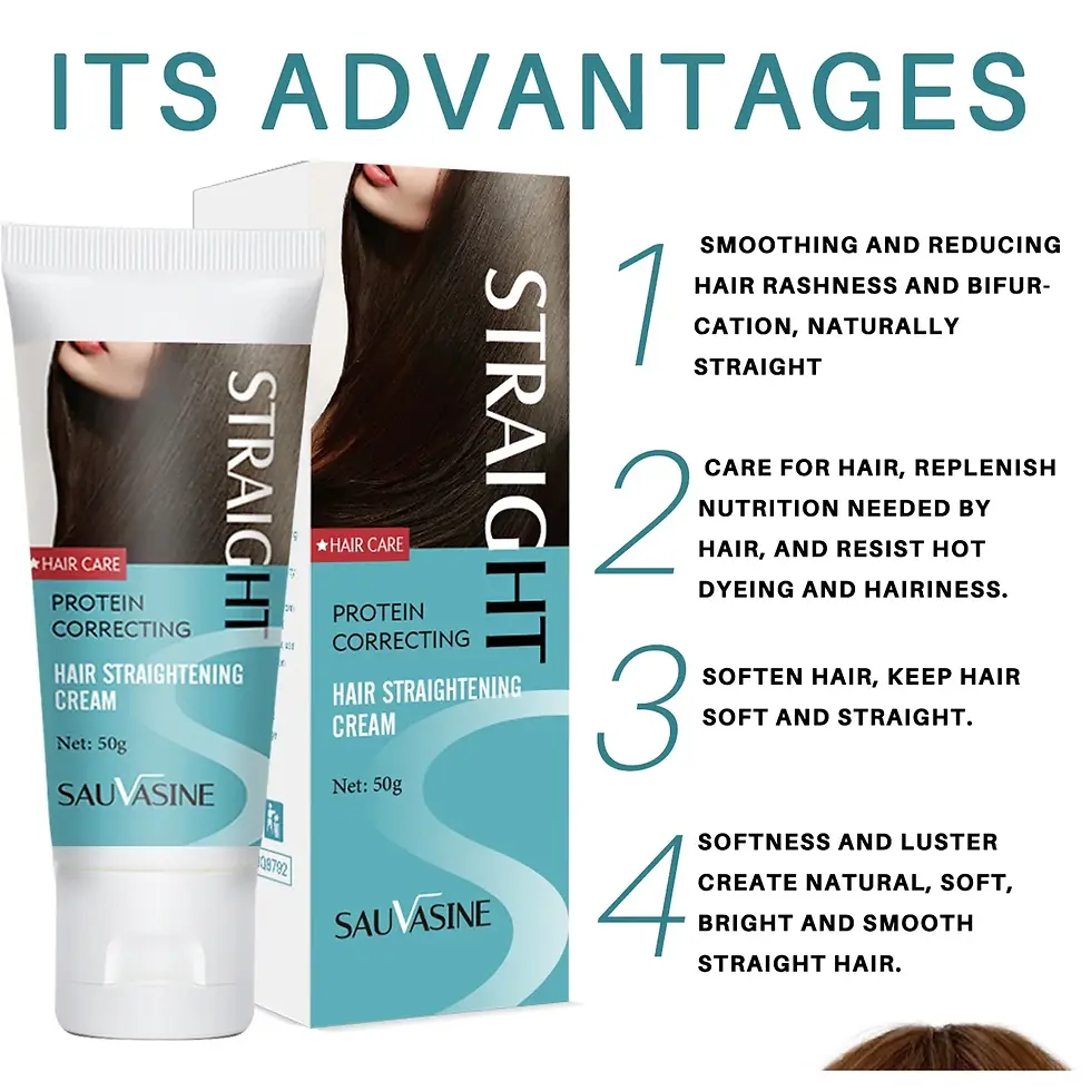 Salvasine Straight Hair Straightening Cream, smooths and softens