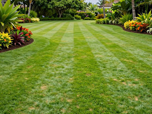 well-maintained lawn in maui