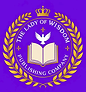 Lady of Wisdom Seal Purple-and-gold circular seal for The Lady of Wisdom Publishing Company featuring a crown, gold laurel wr