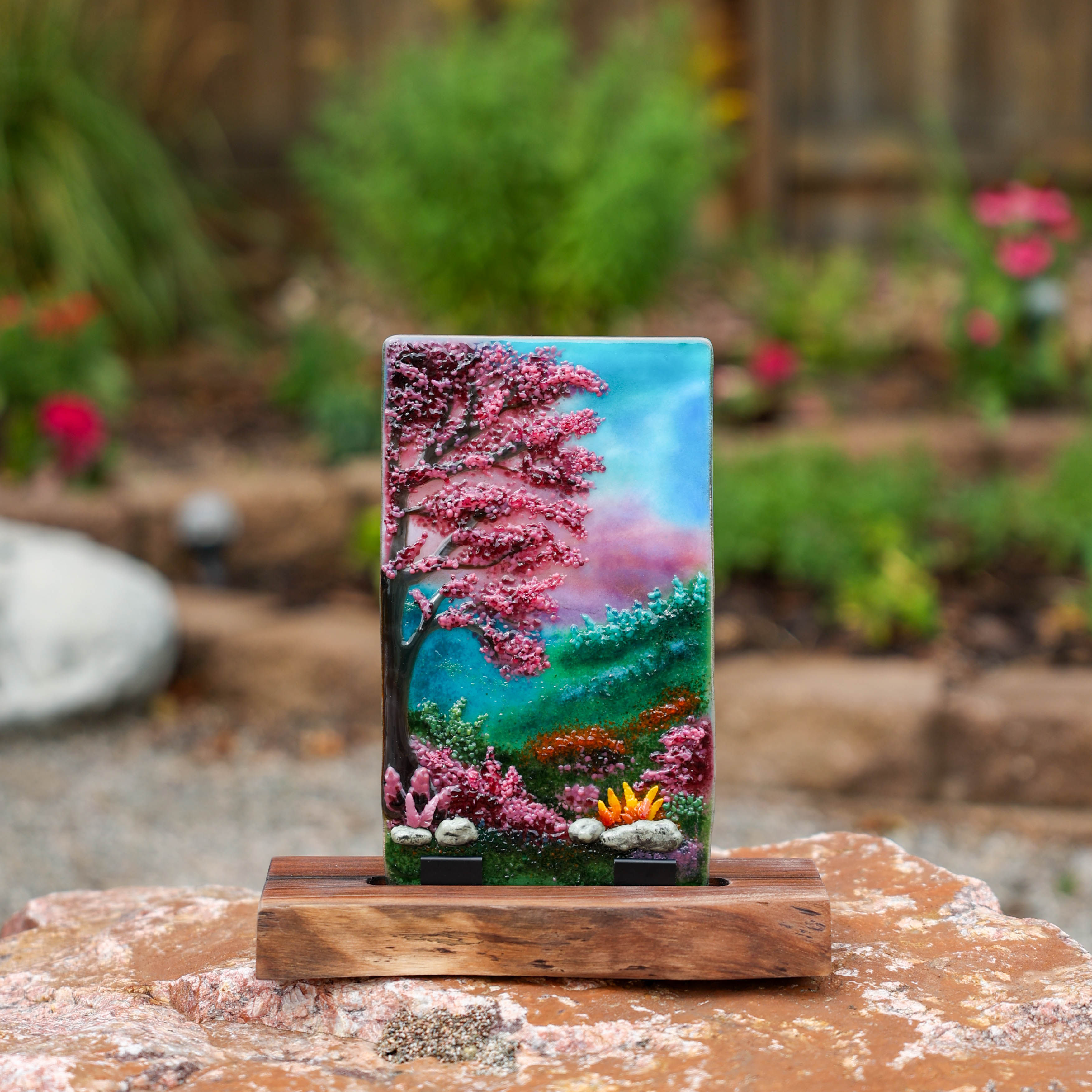 Kiln-formed Glass Art Panel – Jeweled Vista