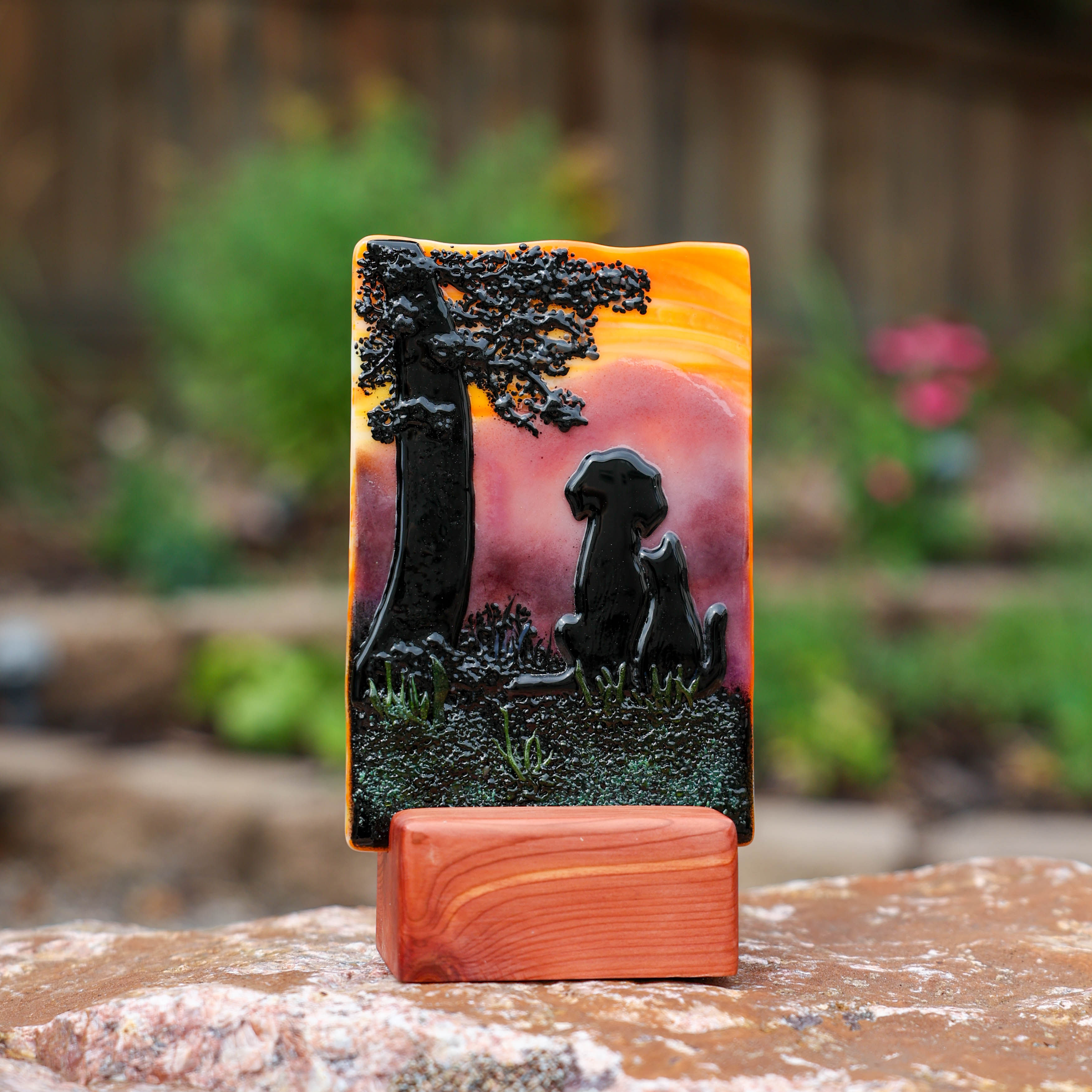 Kiln-formed Glass Art – Besties at Sunset
