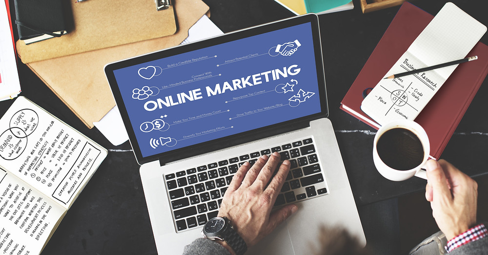 online marketing on a computer