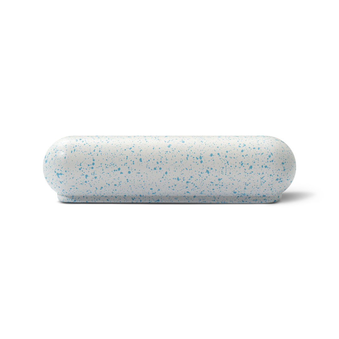 Loren White & Light Blue Melange