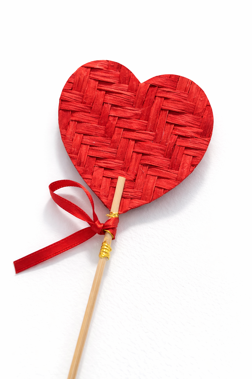 Thumbnail: Handcrafted Bamboo Heart Sticks (Small) - Set of 2
