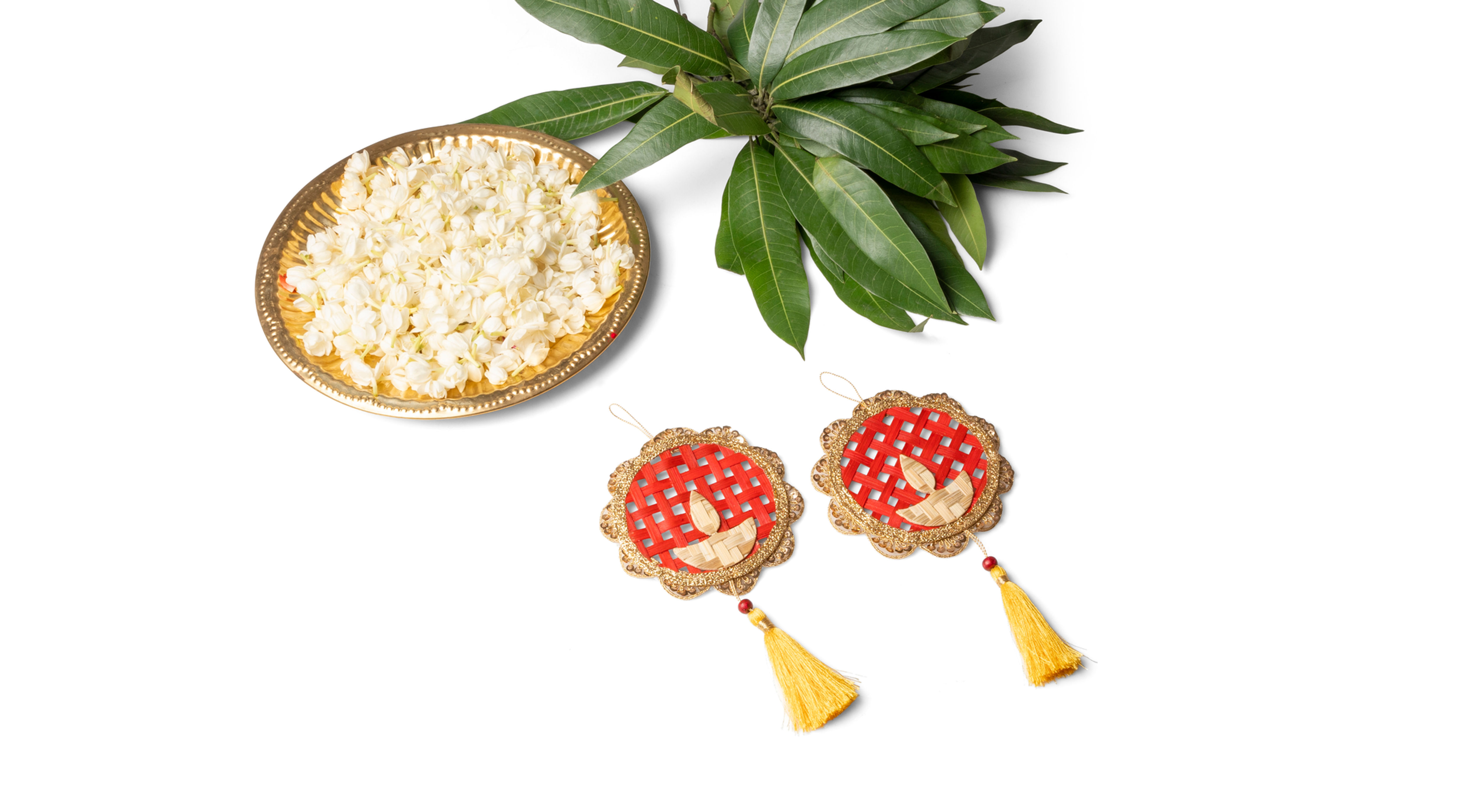 Deepak Handcrafted Bamboo Hanging - Set of 2