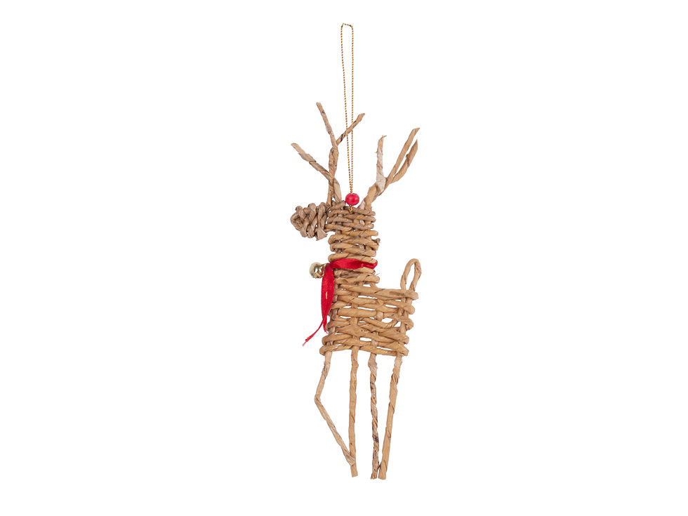 Thumbnail: Banana Rope Reindeer Woven Hanging | Set of 2