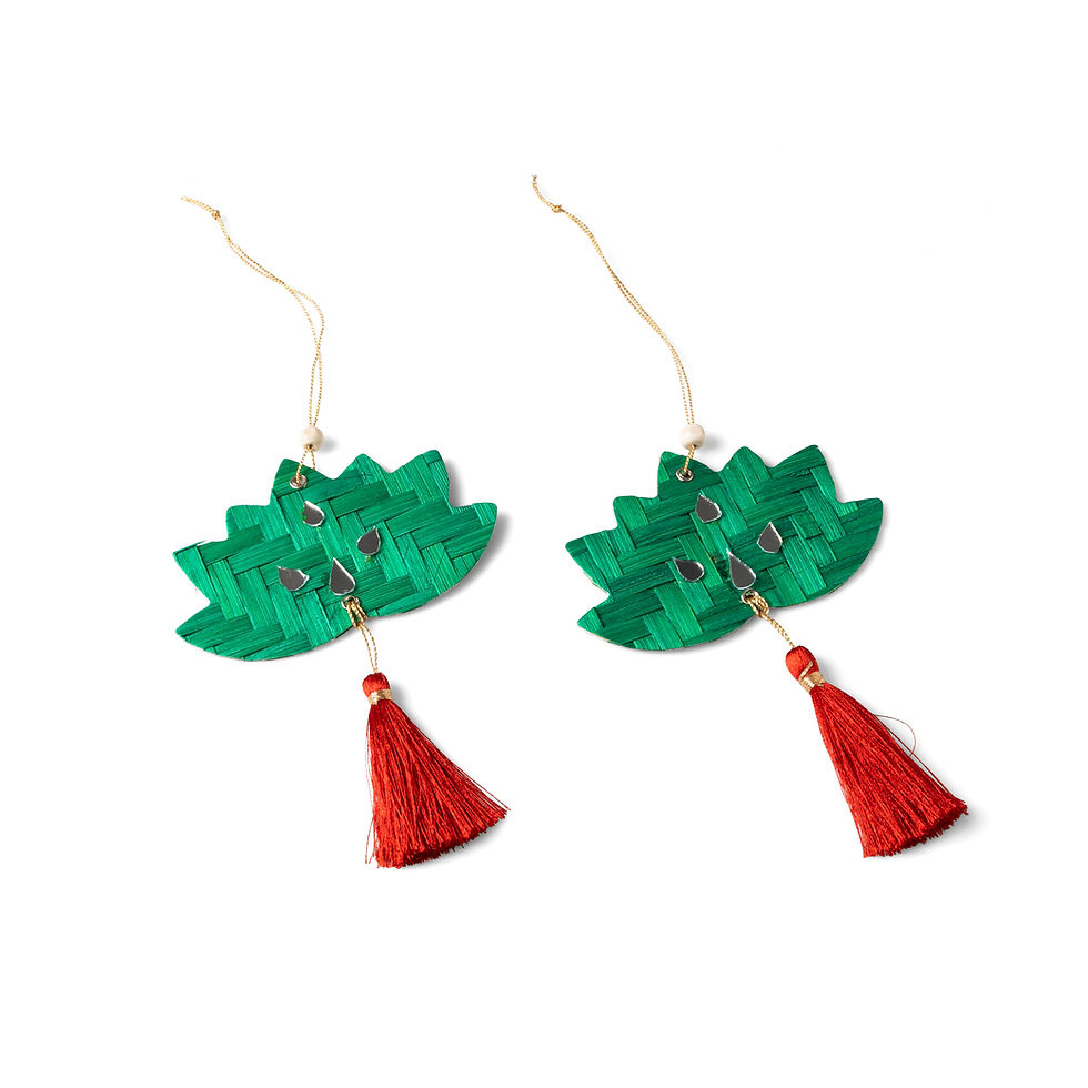 Thumbnail: Lotus Handcrafted Bamboo Hanging - Set of 4