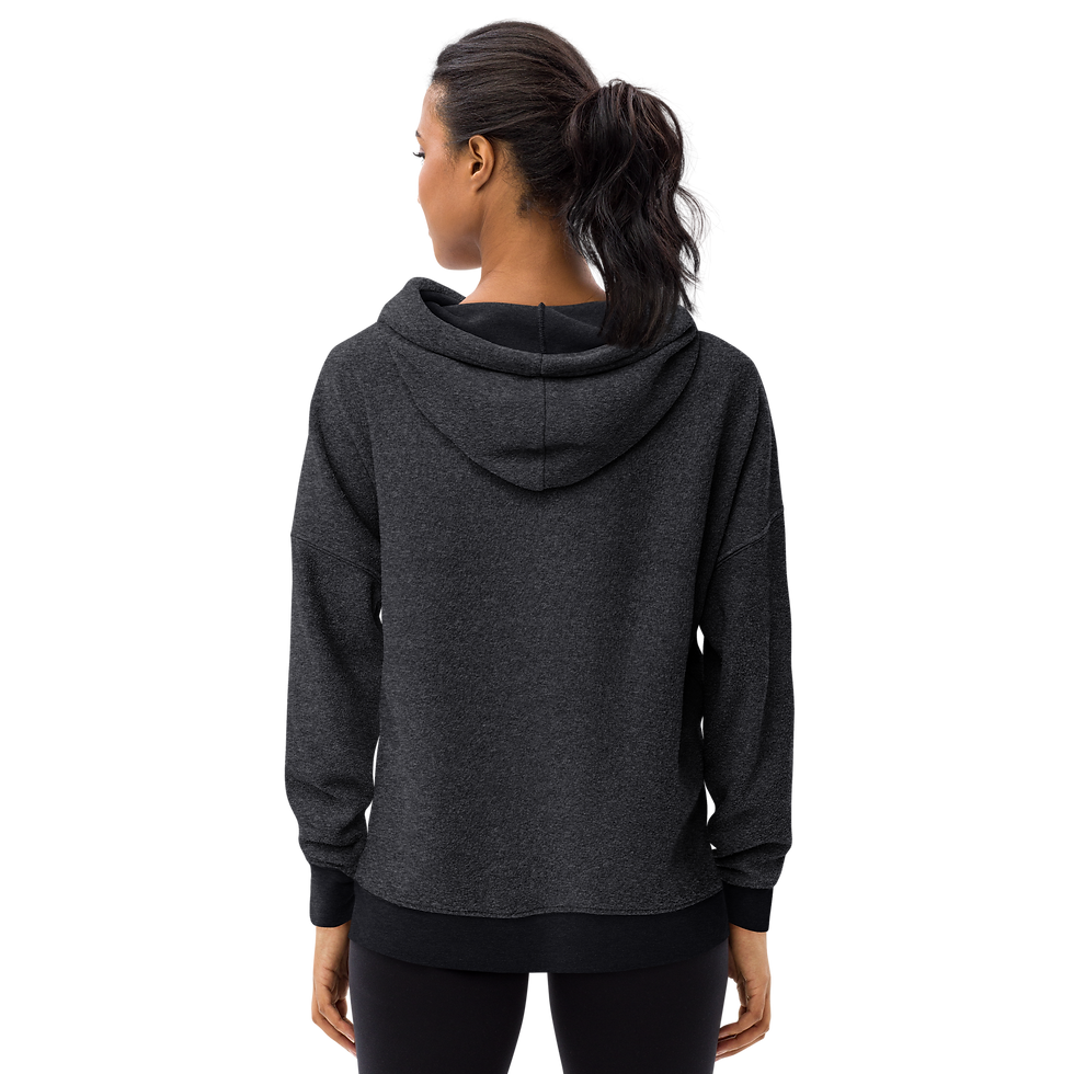 Thumbnail: Unisex sueded fleece hoodie (white logo)