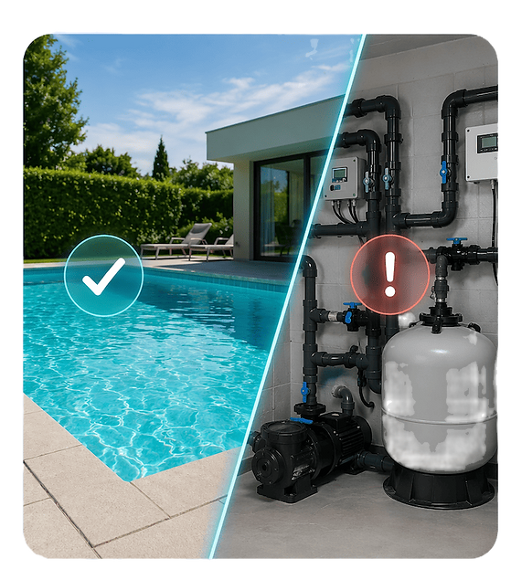 Modernisierung der Pooltechnik durch integriertes automatisches System