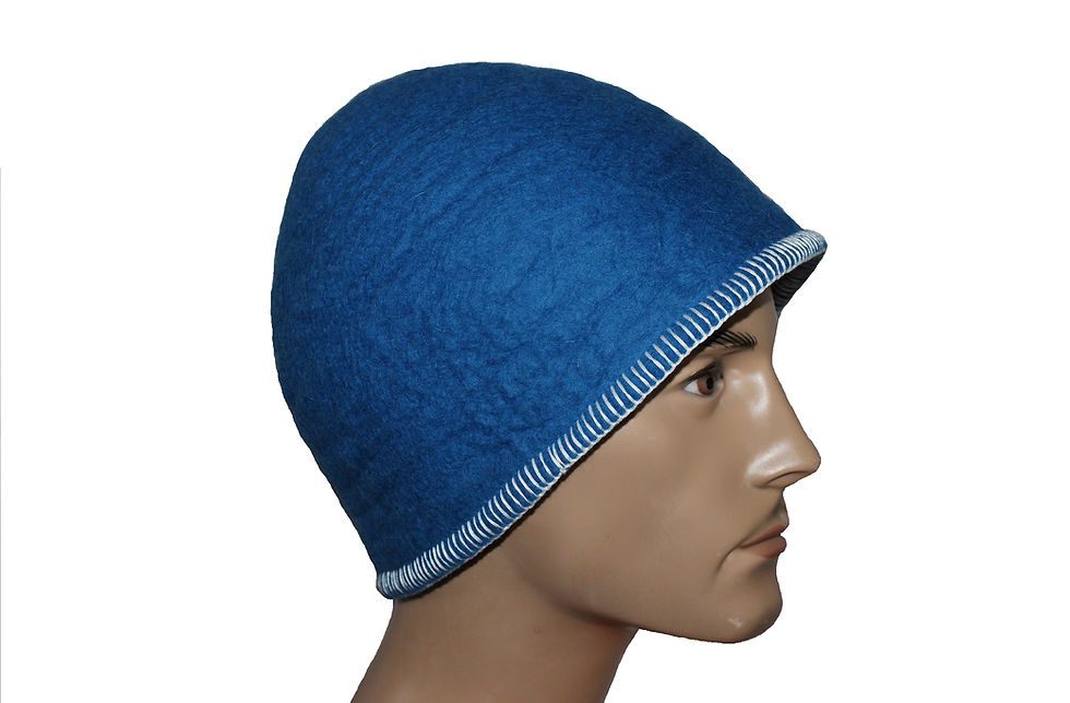 Cappello Da Sauna In Feltro Di Cotone - Con Scritta Sauna - Protegge Capelli E Orecchie - Incluso EBook