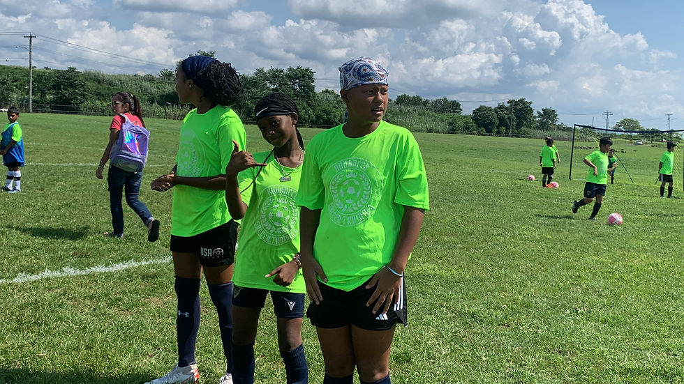 Advanced Soccer Training players in green and white, Connecticut soccer academy