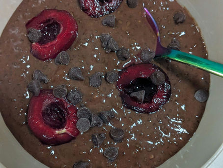 Chocolate Cherry Chia Seed Pudding- A Guilt Free Dessert.