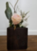 square wooden boxes