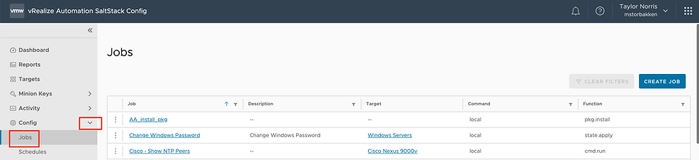 VMware Aria Automation Config: Create Job To Apply Salt State