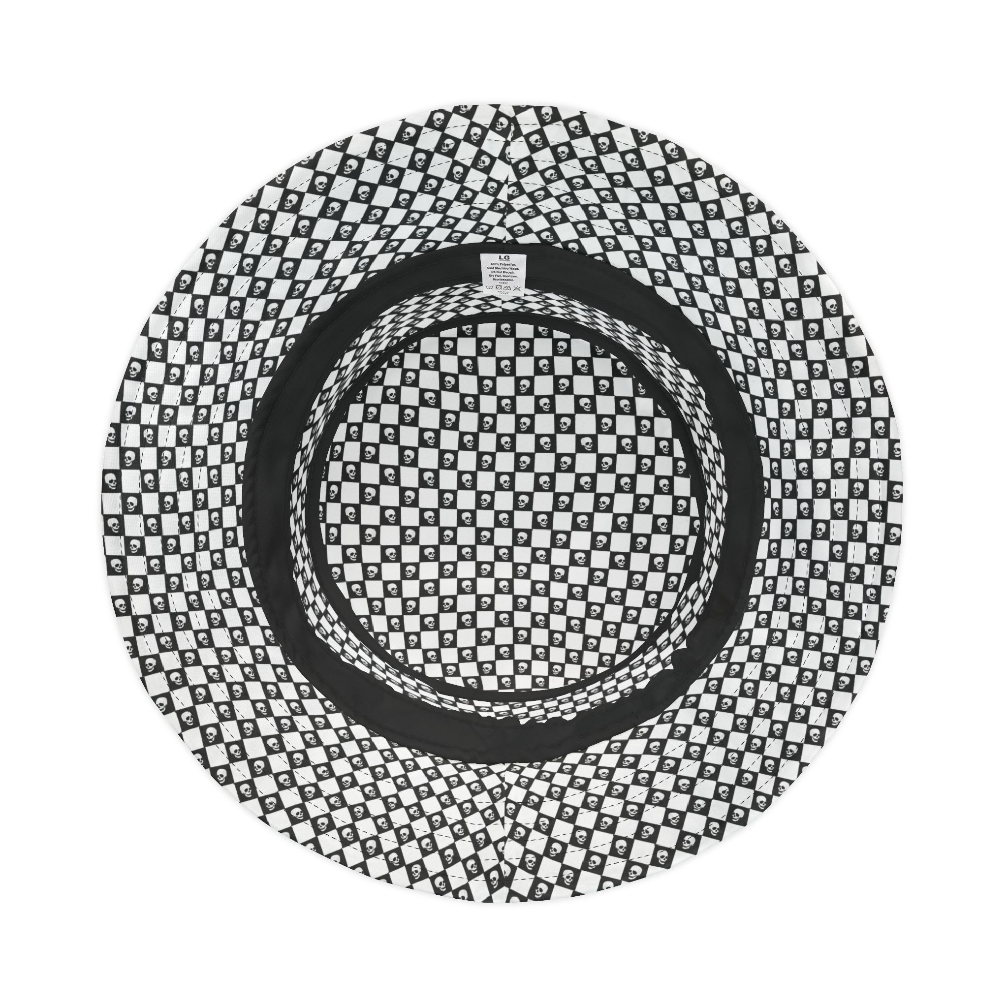 Skull Checkered Bucket Hat view 2