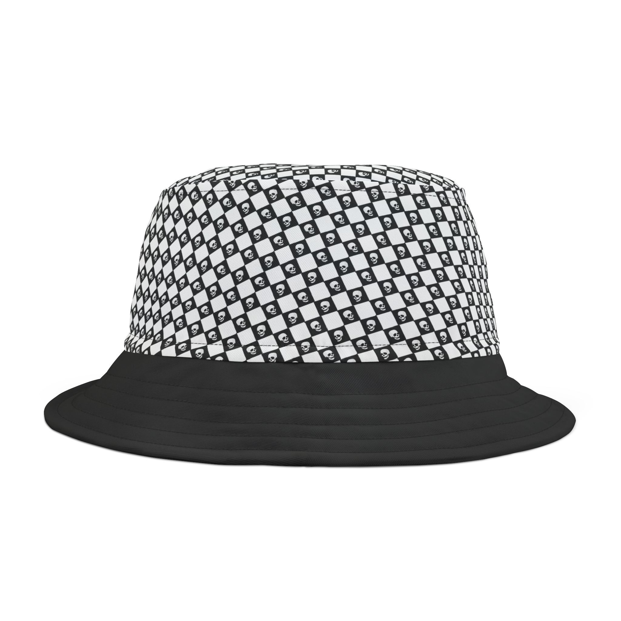 Skull Checkered Bucket Hat view 3