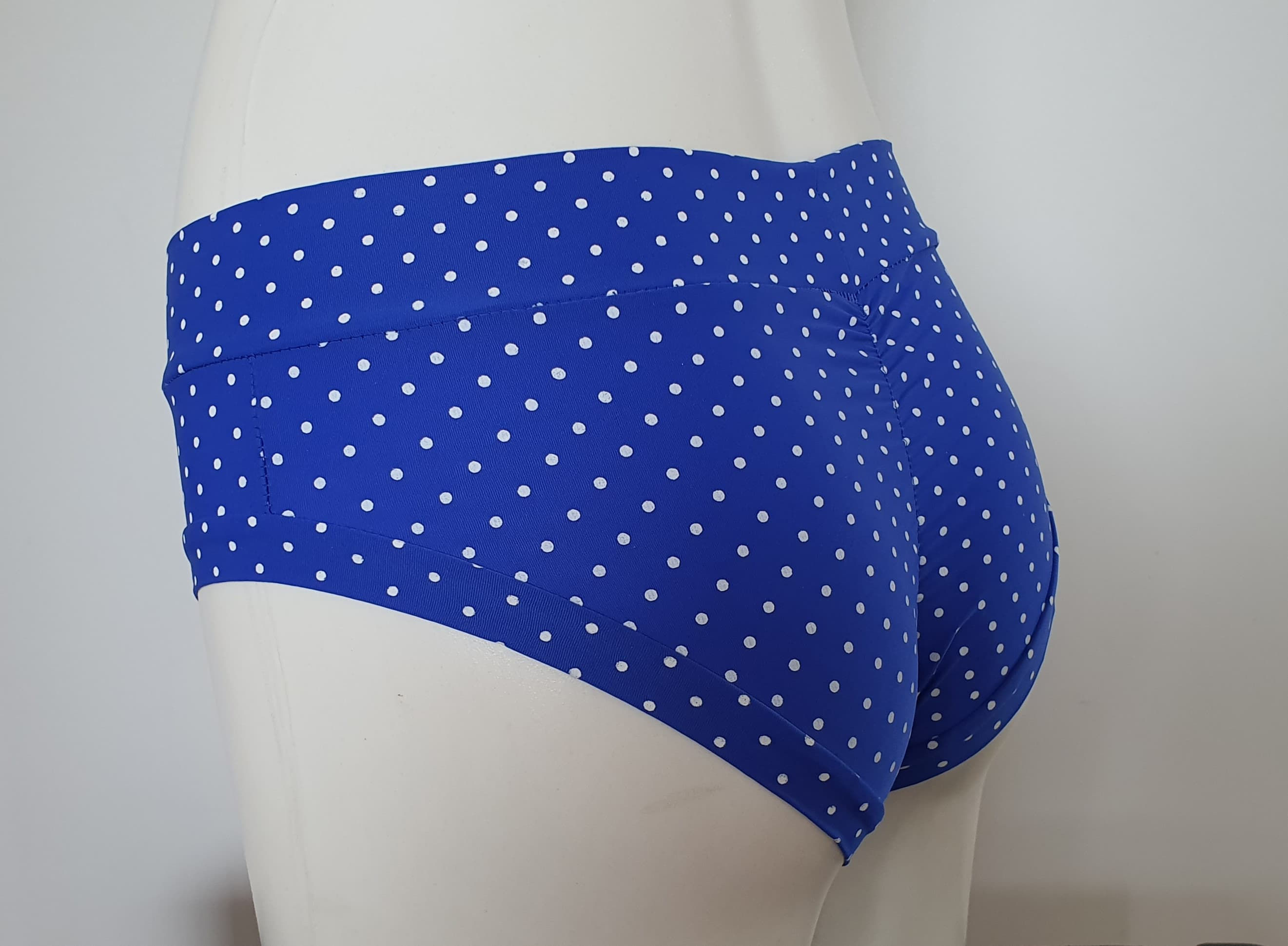 Blue & White Poka Hotpants