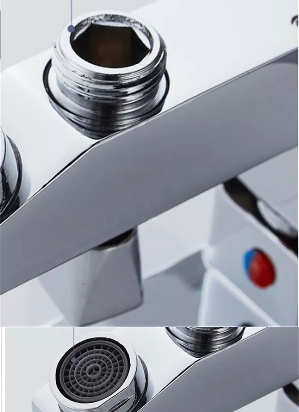 Küçük resim: Krom Kare Banyo Bataryası Musluğu