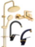 gold robot duş seti