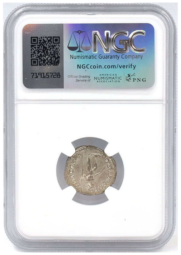 NGC鑑定 Ch XF 5/5 3/5 ローマ帝国 カラカラ帝 デナリウス銀貨 198–217