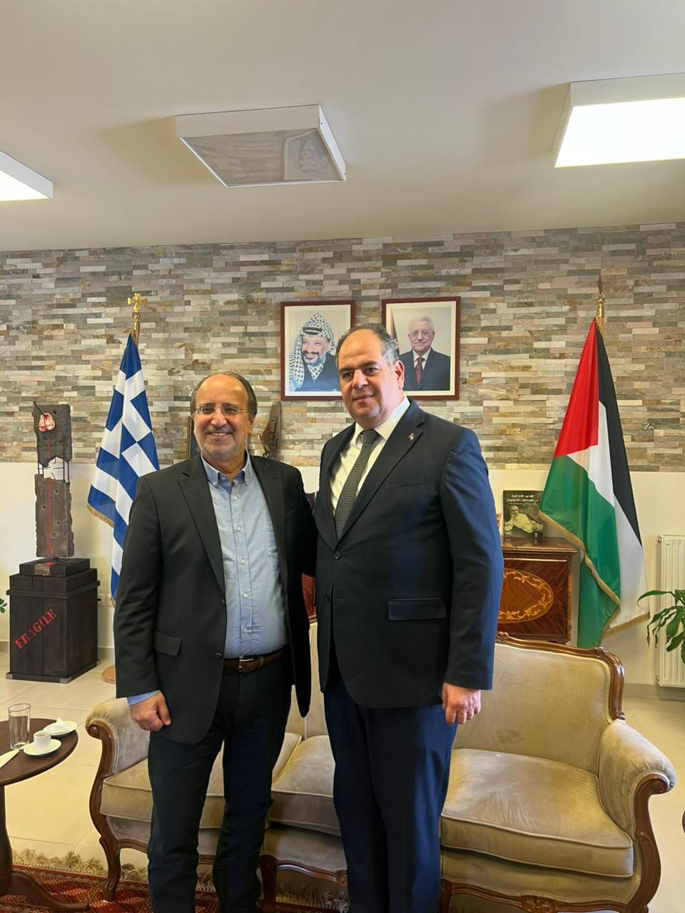 Νέα συνάντηση του Δημάρχου Νέας Σμύρνης με τον Πρέσβη της Παλαιστίνης