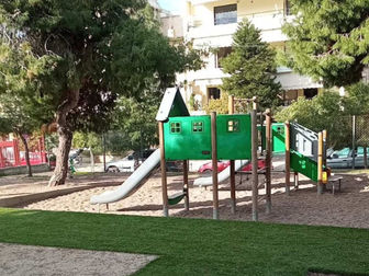 Κλειστή προσωρινά για εργασίες η παιδική χαρά της οδού Επταλόφου στη Νέα Σμύρνη