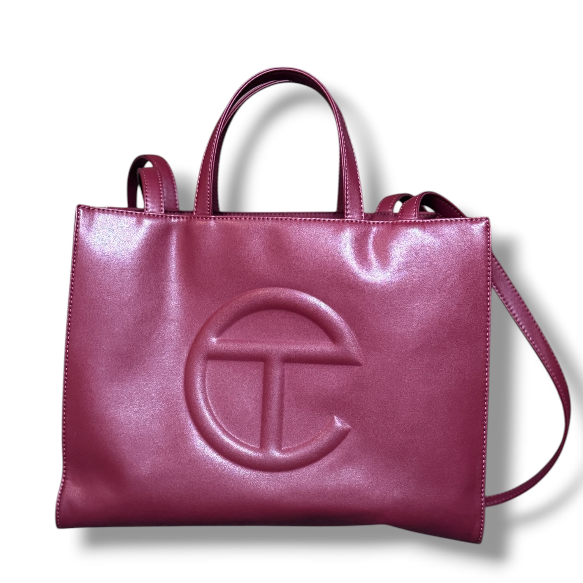 Telfar Oxblood Medium Shopping Bag 