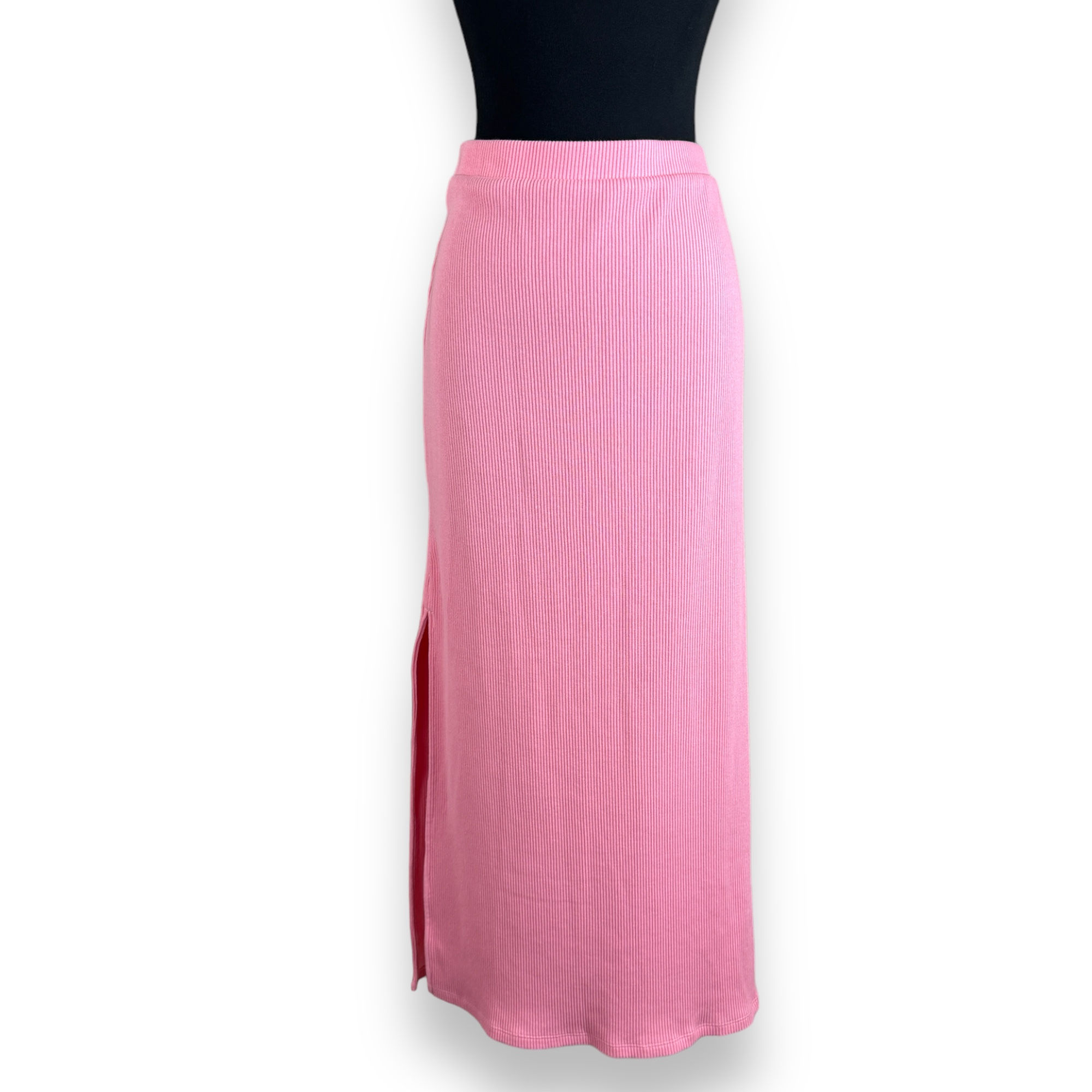 Pink Old Navy Pull-On Rib-Knit Maxi Skirt