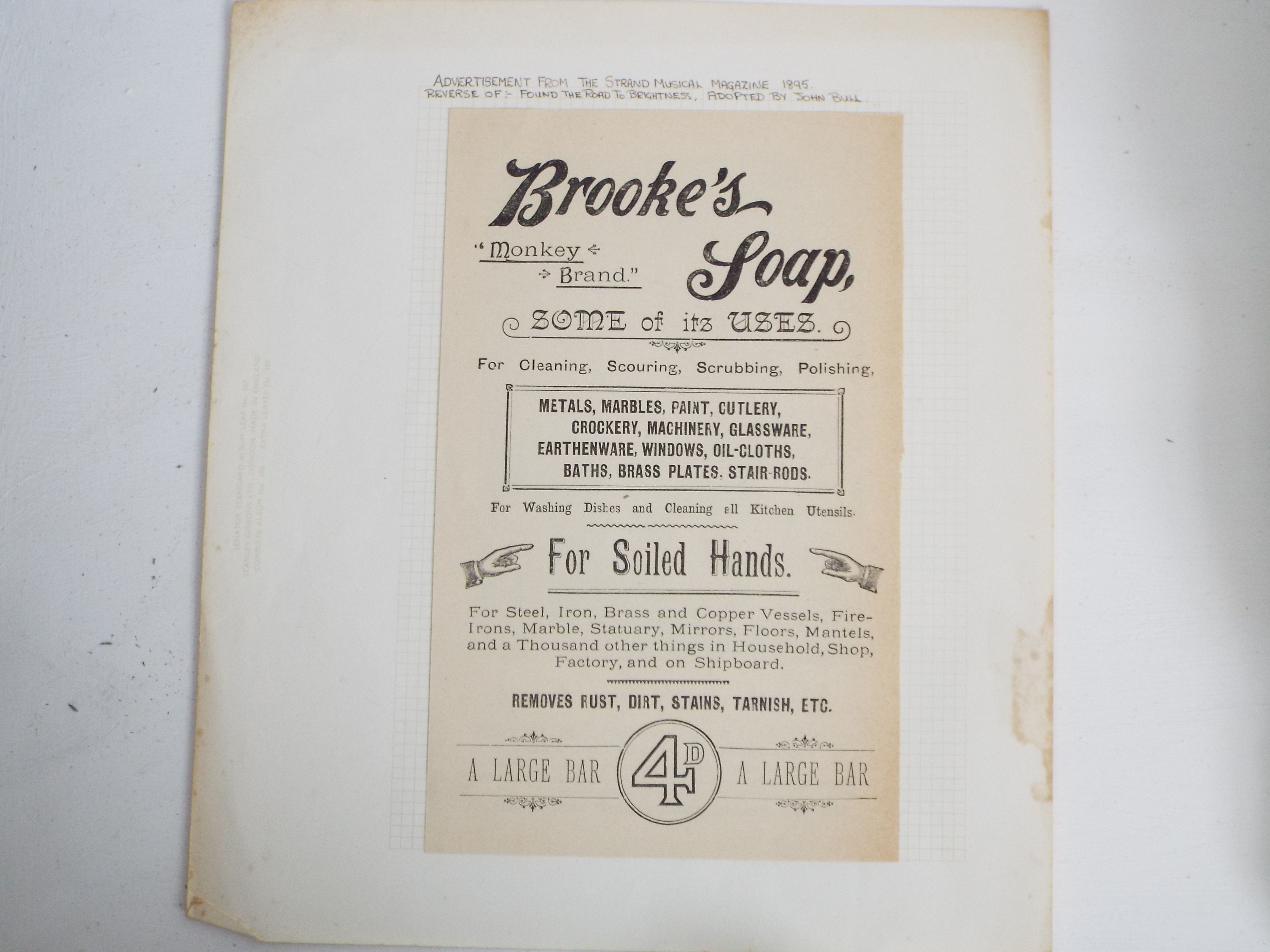 Brookes Soap Monkey Brand 1895