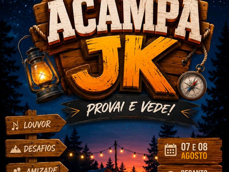 Vem aí o 1º Acampa JK: uma experiência para fortalecer a fé, construir amizades e viver o extraordinário de Deus