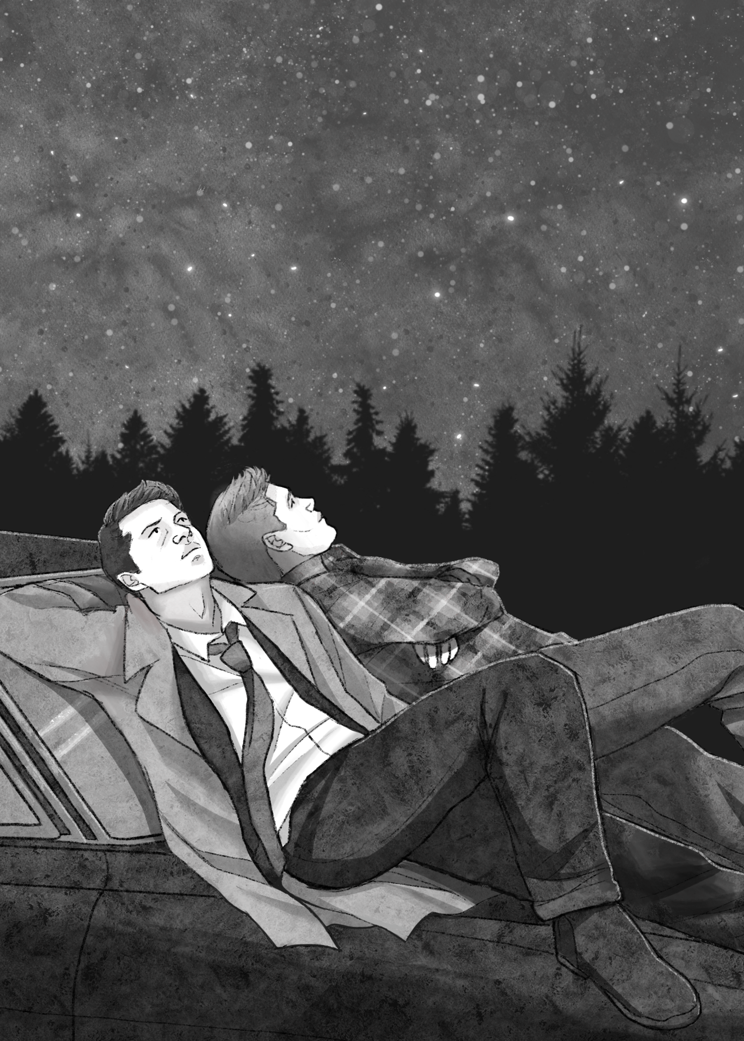 Destiel Stargazing Print