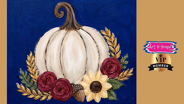 fall pumpkin painting by deb brown