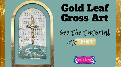 gold leaf tutorial cross art