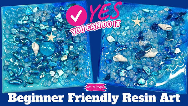 easy beach resin art tutorial