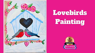 lovebirds painting tutorial by Deb Brown, Art and Grace