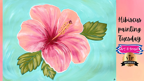 hibiscus painting by deb brown