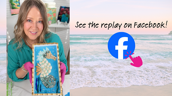 seahorse resin art by Deb Brown