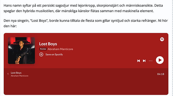 Abraham Manticore Bericht im Zeromagazine über Single "Lost Boys"