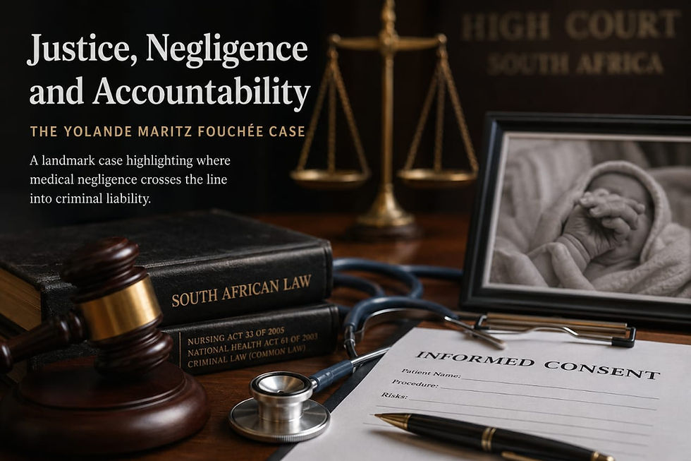 Yolande Maritz Fouchée: When Negligence in Healthcare Crosses Into Criminal Liability