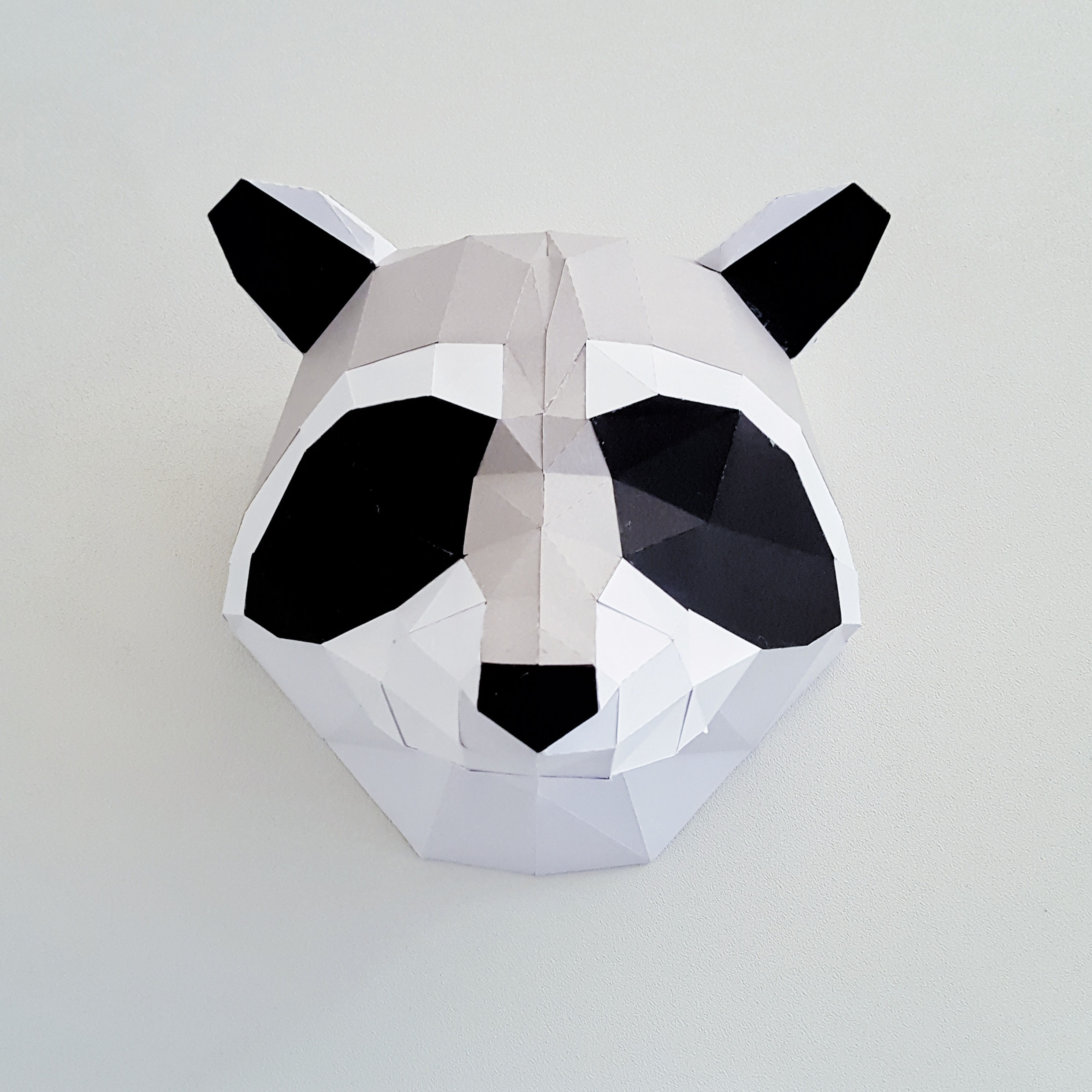 Trophée origami Raton laveur - Kit DIY papier